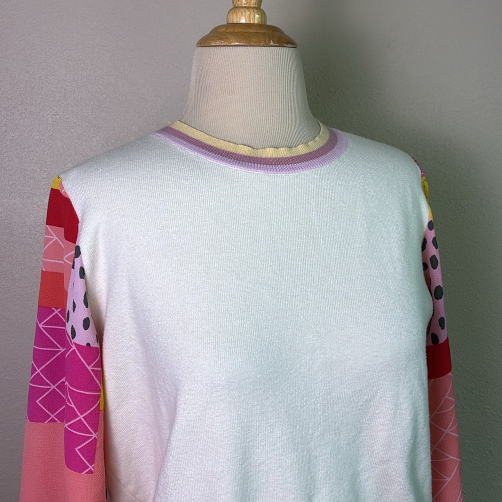 Fate Medium Colorblock Patchwork Sleeve Colorful … - image 3